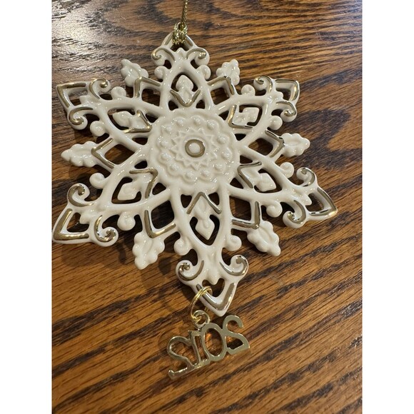 Lenox 2012 China Snowflake Ornament #813684 Box Christmas Holiday Tree - Picture 5 of 11